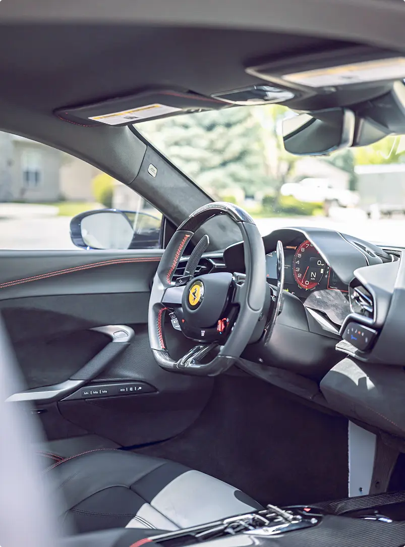 Interior of a Ferrari